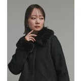 ファーカラー2WAYミドルコート | ad thie | 詳細画像29 