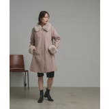 ファーカラー2WAYミドルコート | ad thie | 詳細画像33 