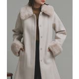 ファーカラー2WAYミドルコート | ad thie | 詳細画像7 