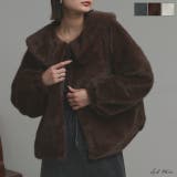 【2025AW新作】ラビットファー調ショートブルゾン | ad thie | 詳細画像1 