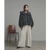 【2025AW新作】ラビットファー調ショートブルゾン | ad thie | 詳細画像12 