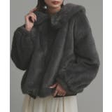 チャコール | 【2025AW新作】ラビットファー調ショートブルゾン | ad thie