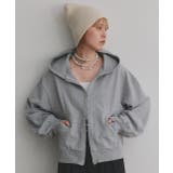 モクグレー | ダブルジップスウェットパーカー | ad thie