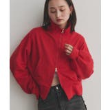 レッド | 【2025AW新作】スタンドカラーダブルジップスウェットブルゾン | ad thie