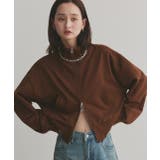 ブラウン | 【2025AW新作】スタンドカラーダブルジップスウェットブルゾン | ad thie