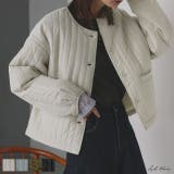 【2025AW新作】ストライプキルティングノーカラーブルゾン | ad thie | 詳細画像1