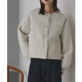 【2025AW新作】ストライプキルティングノーカラーブルゾン | ad thie | 詳細画像11