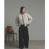 【2025AW新作】ストライプキルティングノーカラーブルゾン | ad thie | 詳細画像12