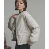 【2025AW新作】ストライプキルティングノーカラーブルゾン | ad thie | 詳細画像14