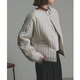 【2025AW新作】ストライプキルティングノーカラーブルゾン | ad thie | 詳細画像15