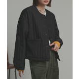 【2025AW新作】ストライプキルティングノーカラーブルゾン | ad thie | 詳細画像28