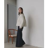 【2025AW新作】ストライプキルティングノーカラーブルゾン | ad thie | 詳細画像3