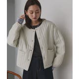 【2025AW新作】ストライプキルティングノーカラーブルゾン | ad thie | 詳細画像5