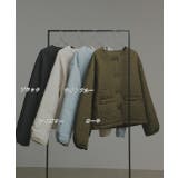 【2025AW新作】ストライプキルティングノーカラーブルゾン | ad thie | 詳細画像57