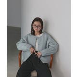 ライトブルー | 【2025AW新作】ストライプキルティングノーカラーブルゾン | ad thie