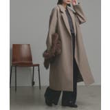 モクベージュ | 【2025AW新作】フェイクウールロングチェスターコート | ad thie