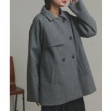 【2025AW新作】フェイクウールショートトレンチコート | ad thie | 詳細画像26 