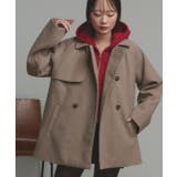 【2025AW新作】フェイクウールショートトレンチコート | ad thie | 詳細画像33 