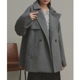 モクグレー | 【2025AW新作】フェイクウールショートトレンチコート | ad thie