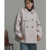 アイボリー | 【2025AW新作】フェイクウールショートトレンチコート | ad thie