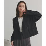 【2025AW新作】ショート丈テーラードダブルジャケット | ad thie | 詳細画像29