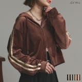 サイドラインジップベロアパーカー | ad thie | 詳細画像1 