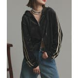 サイドラインジップベロアパーカー | ad thie | 詳細画像14 