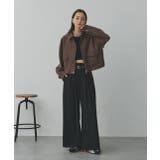 ルーズスエードクロップドブルゾン | ad thie | 詳細画像8 