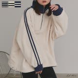 【2025AW新作】サイドラインハーフジップフリースプルオーバー | ad thie | 詳細画像1 