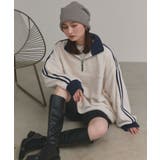 【2025AW新作】サイドラインハーフジップフリースプルオーバー | ad thie | 詳細画像10 