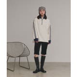 【2025AW新作】サイドラインハーフジップフリースプルオーバー | ad thie | 詳細画像2 