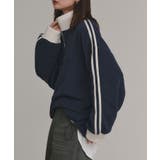 【2025AW新作】サイドラインハーフジップフリースプルオーバー | ad thie | 詳細画像26 