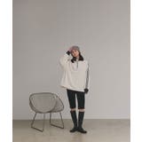 【2025AW新作】サイドラインハーフジップフリースプルオーバー | ad thie | 詳細画像3 