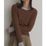 ブラウン×クルーネック | 【2025AW新作】アソート 起毛リブトップス	 | ad thie