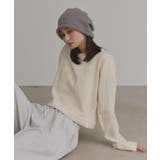 【2025AW新作】ショート丈ミックスニットプルオーバー | ad thie | 詳細画像18 