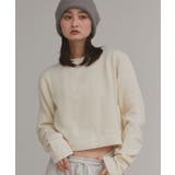 アイボリー | 【2025AW新作】ショート丈ミックスニットプルオーバー | ad thie