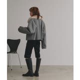 【2025AW新作】ファーカラーフェイクウールジャケット | ad thie | 詳細画像10 