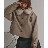 【2025AW新作】ファーカラーフェイクウールジャケット | ad thie | 詳細画像17 