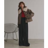 【2025AW新作】ファーカラーフェイクウールジャケット | ad thie | 詳細画像23 