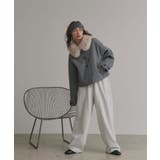 【2025AW新作】ファーカラーフェイクウールジャケット | ad thie | 詳細画像3 