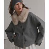 【2025AW新作】ファーカラーフェイクウールジャケット | ad thie | 詳細画像4 