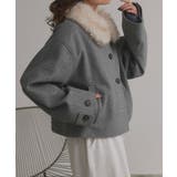 【2025AW新作】ファーカラーフェイクウールジャケット | ad thie | 詳細画像5 