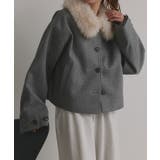 【2025AW新作】ファーカラーフェイクウールジャケット | ad thie | 詳細画像8 