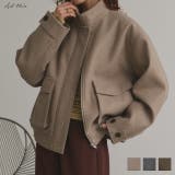 【2025AW新作】フェイクウールスタンドカラーブルゾン | ad thie | 詳細画像1 