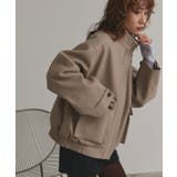 【2025AW新作】フェイクウールスタンドカラーブルゾン | ad thie | 詳細画像6 