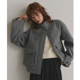 モクグレー | 【2025AW新作】フェイクウールスタンドカラーブルゾン | ad thie