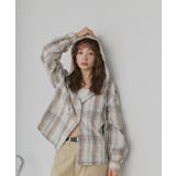 【2026SS新作】フード付きオーバーサイズチェックシャツ | ad thie | 詳細画像5