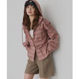 ピンク | 【2026SS新作】フード付きオーバーサイズチェックシャツ | ad thie