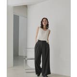 【2026SS新作】シルキーサテンクルーネックタンクトップ | ad thie | 詳細画像2