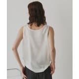 【2026SS新作】シルキーサテンクルーネックタンクトップ | ad thie | 詳細画像5